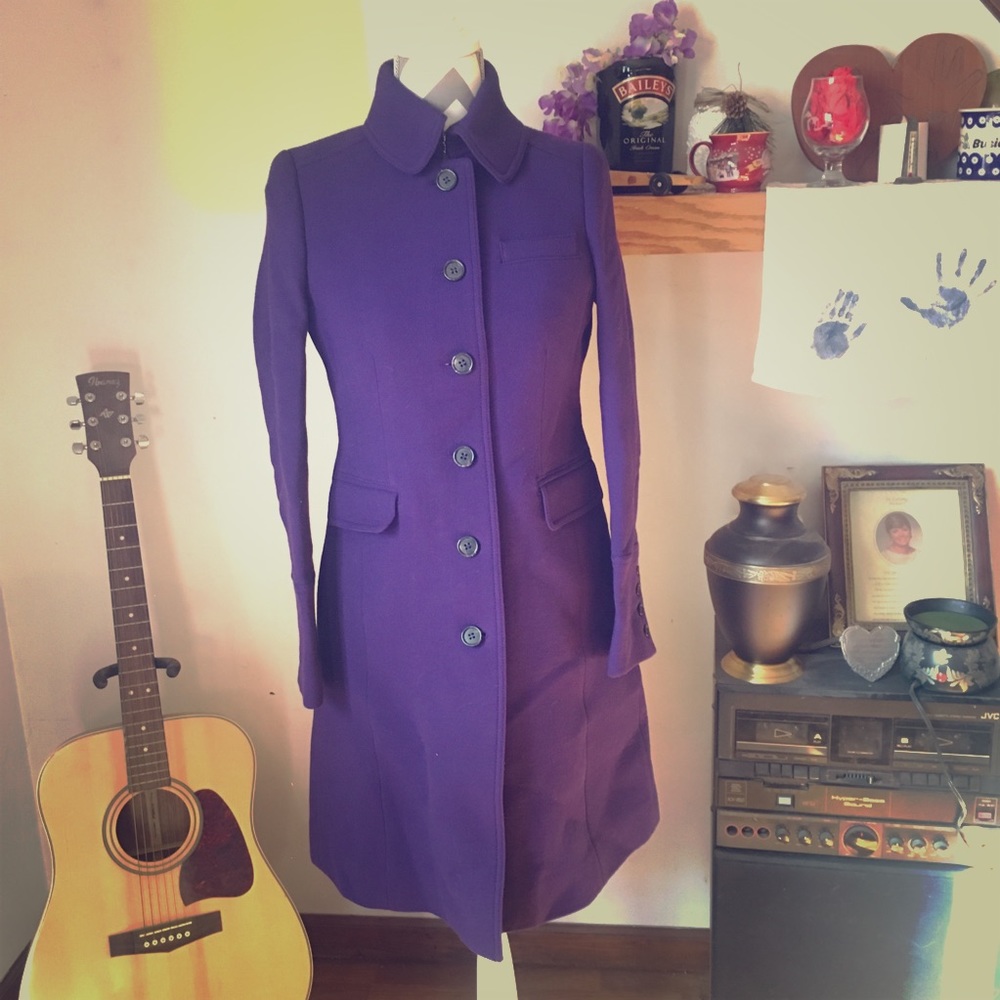Purple Fitted Peacoat 💦☔️💧